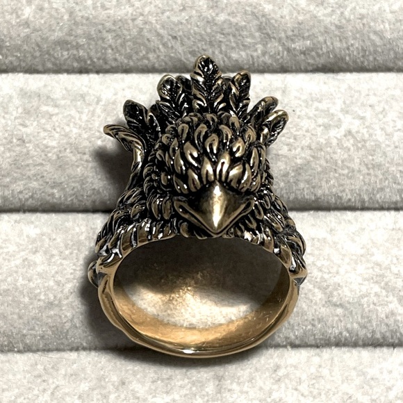 NEW Gucci Gold Bird Head Ring size 9 - Picture 3 of 16